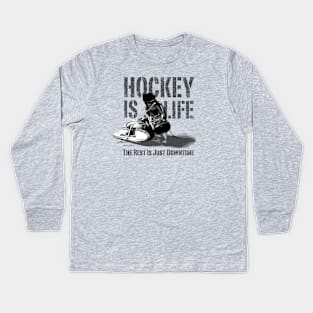 Hockey Is Life Kids Long Sleeve T-Shirt